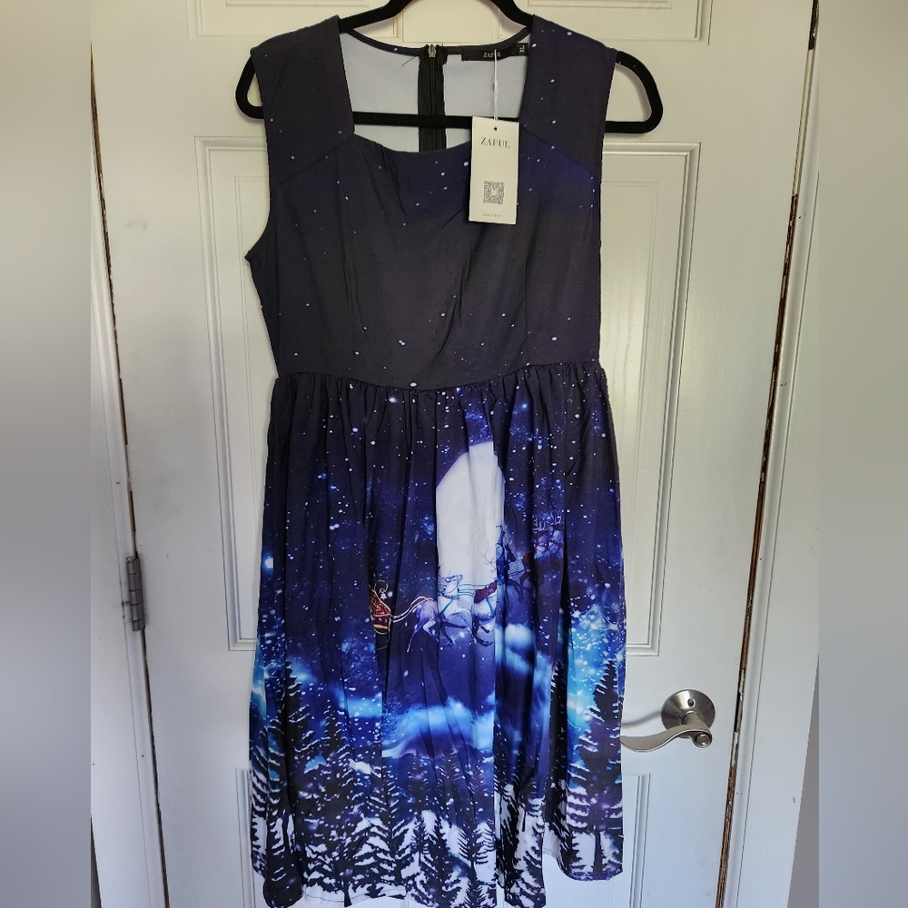 NWT Christmas Print Dress